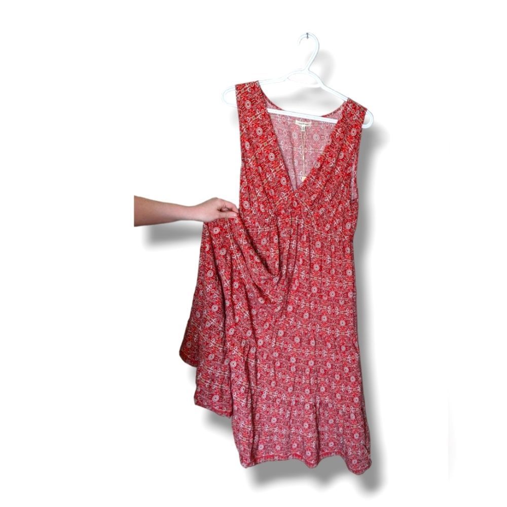 Beautiful Max Studio Tiered Maxi Dress Red Orange Colour